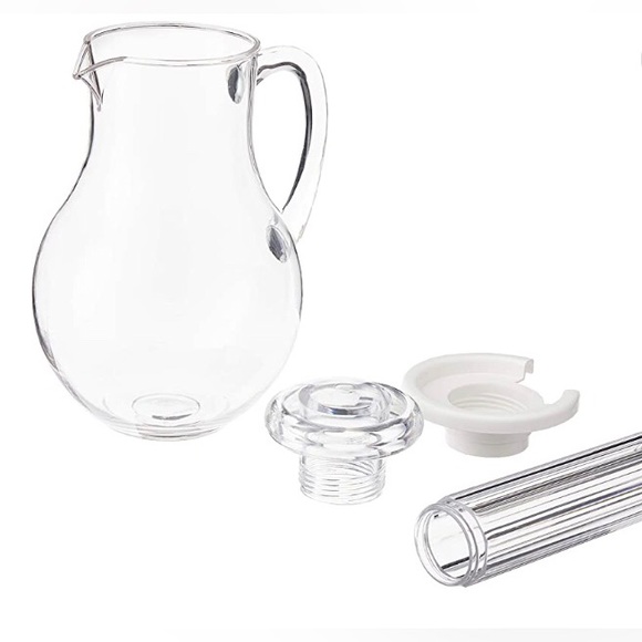 Winco Polycarbonate(non breakable)Water Pitcher with Ice Tube Core 2-Quart - Picture 2 of 7